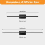 Battery Operated Wireless Wall Sconce - Modern Rechargeable Led Sconces in Black... - Image 8