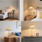 Pleated Table Lamp, S Tube Modern Table Lamp for Bedroom, Bedside Lamps with Org... - Image 8