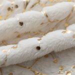 LIGICKY Set of 2 Decorative Lumbar Pillows Fluffy White Fur Pillow Coves Gold Br... - Image 5