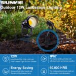 SUNVIE 24 Pack Low Voltage Landscape Lights LED 12W Landscape Lighting with conn... - Image 5