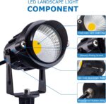 SUNVIE 24 Pack Low Voltage Landscape Lights LED 12W Landscape Lighting with conn... - Image 7