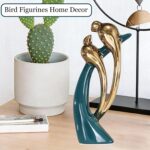 Modern Abstract Art Ceramic Statue Birds Statues Gold Ceramic Birds Figurines Ho... - Image 3