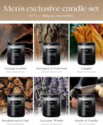 AOOVOO Scented Candles Set - 6 Pack Men Candles for Home Scented, 42 oz Soy Wax,... - Image 5