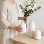Small Ceramic Vase Set of 3, Boho Home Decor Vases for Dried Flowers,Farmhouse,S... - Image 5