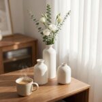 Small Ceramic Vase Set of 3, Boho Home Decor Vases for Dried Flowers,Farmhouse,S... - Image 6