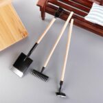 3Pcs Miniature Garden Tools 1:12 Mini Shovels and Rake Farm Tools Fairy Garden F... - Image 4
