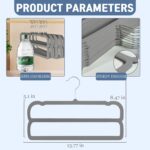 VSV stoage Velvet Pants Hangers with Double Non Slip Bar - Multiple Velvet Hange... - Image 3