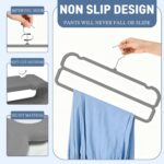 VSV stoage Velvet Pants Hangers with Double Non Slip Bar - Multiple Velvet Hange... - Image 4