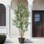 6FT Artificial Olive Tree with Realistic Leaves & Natural Trunk, Faux Silk Olive... - Image 6