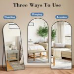 DUMOS Arched Full Length Mirror with Stand Floor Standing Aluminum Frame for Bed... - Image 6