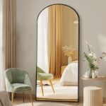 DUMOS Arched Full Length Mirror with Stand Floor Standing Aluminum Frame for Bed... - Image 7