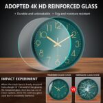Modern Silent Wall Clock, 12 Inch Wall Clocks Battery Operated Large Number, Non... - Image 6