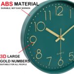 Modern Silent Wall Clock, 12 Inch Wall Clocks Battery Operated Large Number, Non... - Image 7