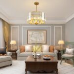 KELUOLY Modern Drum Crystal Chandeliers, 5-Light Gold Luxury Round Ceiling Hangi... - Image 10