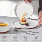 LIANYU 24 Pieces Porcelain Dinnerware Sets, Premium Plates and Bowls Set, High-F... - Image 4