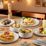 LIANYU 24 Pieces Porcelain Dinnerware Sets, Premium Plates and Bowls Set, High-F... - Image 8