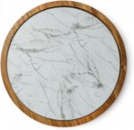 Rickby, 12" Premium Acacia Wood Lazy Susan Turntable for Table Top with Removabl... - Image 3