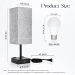 Bedside Table Lamps Set of 2 - Touch Nightstand Lamp for Bedroom with USB C+A Ch... - Image 4