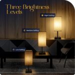 Bedside Table Lamps Set of 2 - Touch Nightstand Lamp for Bedroom with USB C+A Ch... - Image 5