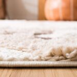 SAFAVIEH Moroccan Tassel Shag Collection Area Rug - 9' Square, Ivory & Brown, No... - Image 5