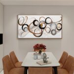 Large Framed Wall Art Living Room Wall Decor Framed Abstract Canvas Wall Art Bed... - Image 4