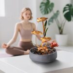 Haobos Indoor Tabletop Fountain Exquisite Meditation Desk Water Fountain Decorat... - Image 3