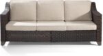 77'' Patio Sofa, All Weather Outdoor Rattan Wicker 3-Seat Sofa High Back Couch w... - Image 7