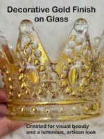 Luxury Crown Glass Candle Holder - Gold Votive Holder for Candles, Jewelry, Flor... - Image 5
