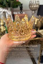 Luxury Crown Glass Candle Holder - Gold Votive Holder for Candles, Jewelry, Flor... - Image 10