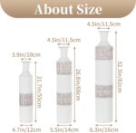 Sziqiqi Floor Vase Tall White Vases - Extra Large Metal Flower Vase Set of 3 Big... - Image 6