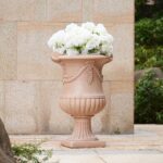 Christopher Knight Home Fiorenza Patio Planter, Light Concrete Planter, Mid-Cent... - Image 5