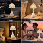 Touch Table lamp, LED Bedside lamp with Three-Color Adjustment, Battery-Powered ... - Image 6