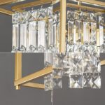 LMQNINE Modern Foyer Chandelier, Gold Crystal Chandelier Entryway Pendant Light ... - Image 7