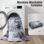 5x7 Area Rug Living Room Rug: Washable Modern Abstract Soft Thin Rug Indoor Floo... - Image 7