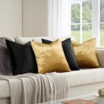 GIGIZAZA Decorative Throw Pillow Covers 18 x 18,Gold Black Soft, Set of 4 Square... - Image 5