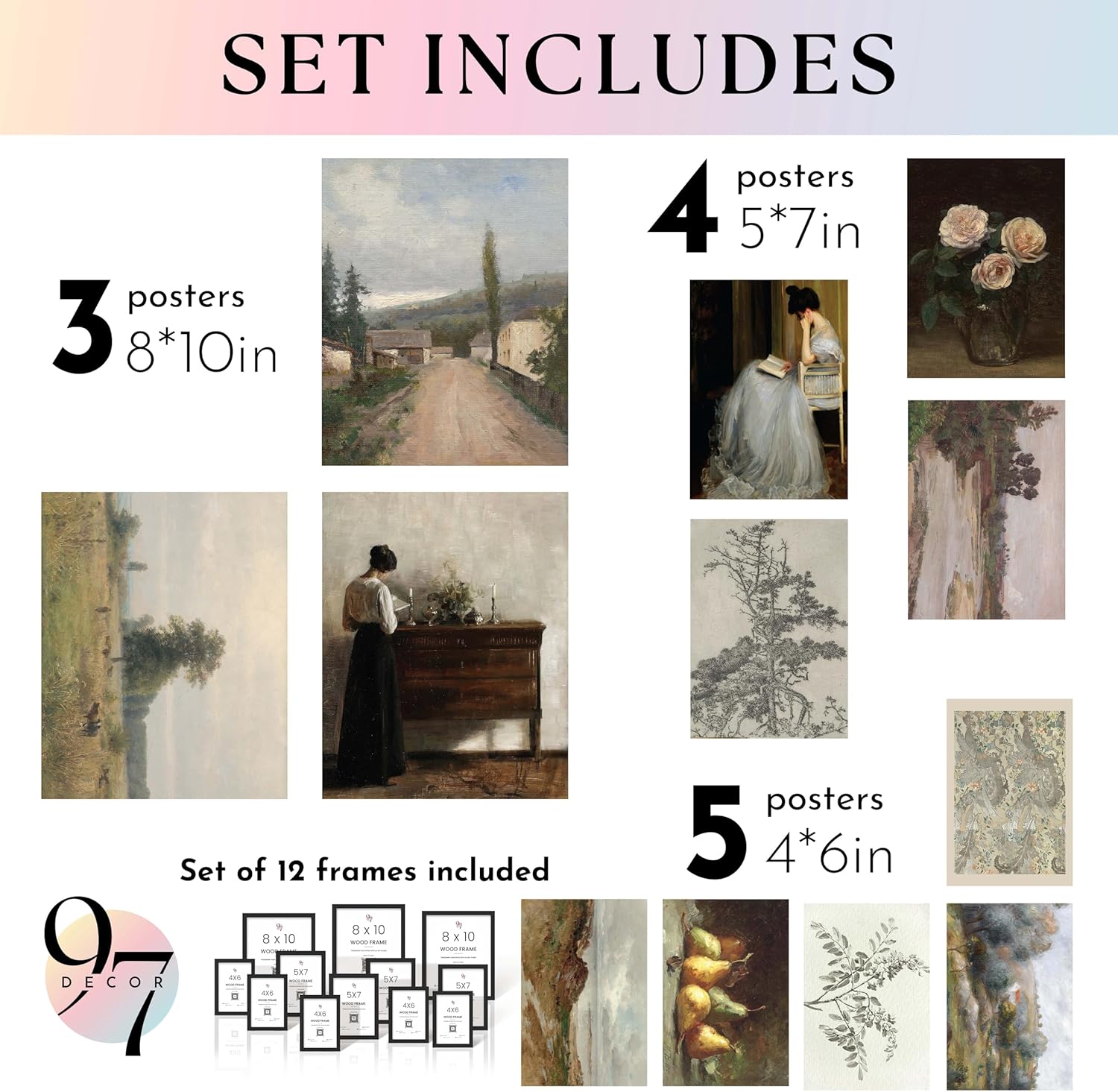 97 Decor Vintage FRAMED Wall Art - Framed Vintage Wall Art Prints, Vintage Poste... - Image 3