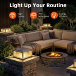 304 Brushed Stainless Steel Pillar Light, UL Listed Light Sensor, Large Post Lig... - Image 3