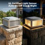 304 Brushed Stainless Steel Pillar Light, UL Listed Light Sensor, Large Post Lig... - Image 4
