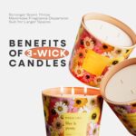 Lilac & Peony Scented Candle, 30oz Large 3 Wick Soy Candle for Home, 100 Hours L... - Image 9