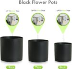 Meowell 8/7/6 inch Plant Pots, 3 Set Cylinder Flower Pots for Outdoor Indoor Pla... - Image 5