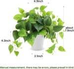 CEWOR Artificial Plants Fake Pothos with Plastic Pot Artificial Potted Plant for... - Image 3