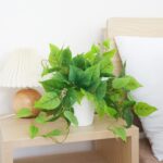 CEWOR Artificial Plants Fake Pothos with Plastic Pot Artificial Potted Plant for... - Image 6