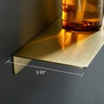 TRUSTMI Brushed Gold Floating Shelf SUS304 Stainless Steel Wall Mounted Storage ... - Image 4