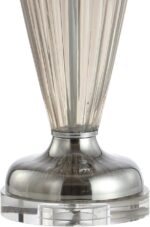 JONATHAN Y 33.5" Smoked Grey Glass/Crystal Table Lamp, Traditional Fluted Glass ... - Image 7