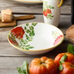 Pomodoro Large Pasta Serving Bowl 13” x 3.25” – Vibrant Printed Tomato Design on... - Image 4