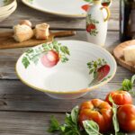 Pomodoro Large Pasta Serving Bowl 13” x 3.25” – Vibrant Printed Tomato Design on... - Image 5