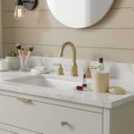 Qtip Holder Cotton Swab Holder with Easy-Lift Lid, 4.55" Tall Natural Travertine... - Image 5