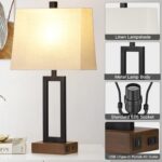 Lolikit Table Lamp for Bedroom Set of 2 with 2 USB Ports and AC Power Outlet, 23... - Image 7