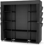 Portable Closet for Hanging Clothes 57.3 Inch Large Capacity Wardrobe Closet wit... - Image 8