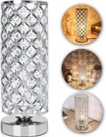 Crystal Bedside Table Lamp Decorative Nightstand Desk Lamp Modern Accent Round N... - Image 3